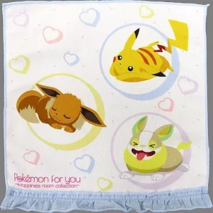 Pikachu Voldi Evoli Happiness room Hand Towel Original Japan Bandai Spirits
