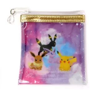 Pikachu Evoli Clear Mini Pouch Original Japan Banpresto