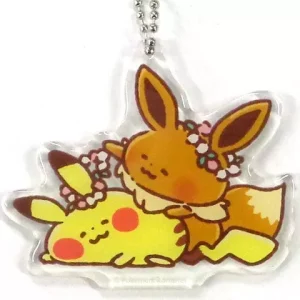 Pikachu Evoli Yurutto Acryl Schlüsselanhänger Original Japan Pokemon Center