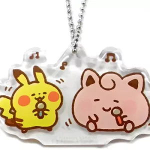 Pikachu Pummeluff Yurutto Acryl Schlüsselanhänger Original Japan Pokemon Center