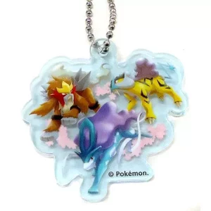 Raikou Entei Suicune Acryl Hannari Schlüsselanhänger Original Japan Pokemon Center 2019