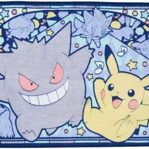 Gengar Pikachu fuwa&hug Blanket Night Party 140 x 100 cm Original Japan Sega