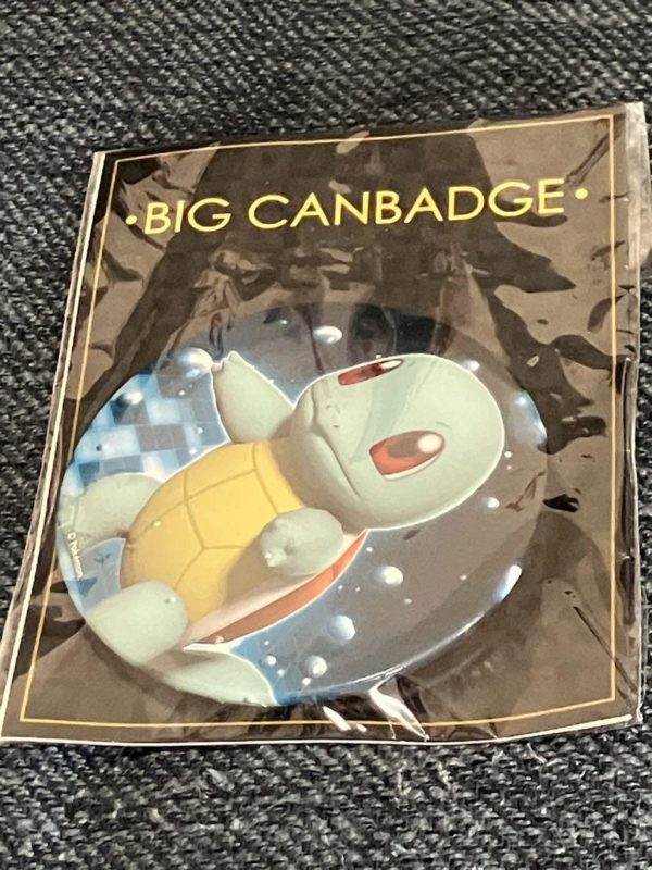 Schiggy Big Can Badge Original Japan Pokemon Center 2016