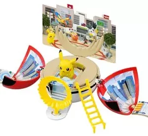 Pikachu und die Stadt Monkore Bokeball Original Japan Pokemon Takara Tomy