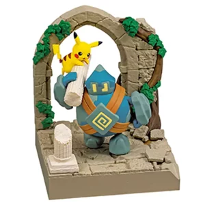 Golbit Pikachu Old Castle Ruins Figur Original Japan Pokemon Re-ment OVP