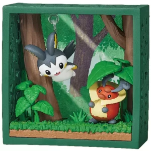 Emolga Zirpurze Frame Deep Woods Figur Original Japan Pokemon Re-ment OVP