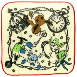 Evoli Folipurba Glaziola Antique Towel Handtuch Original Japan Pokemon Banpresto