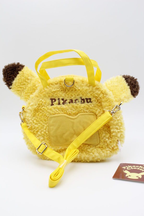 Pikachu Tasche Kuschelfell Plüschtier 3Way Original Japan Pokemon Center 2018 – Bild 4